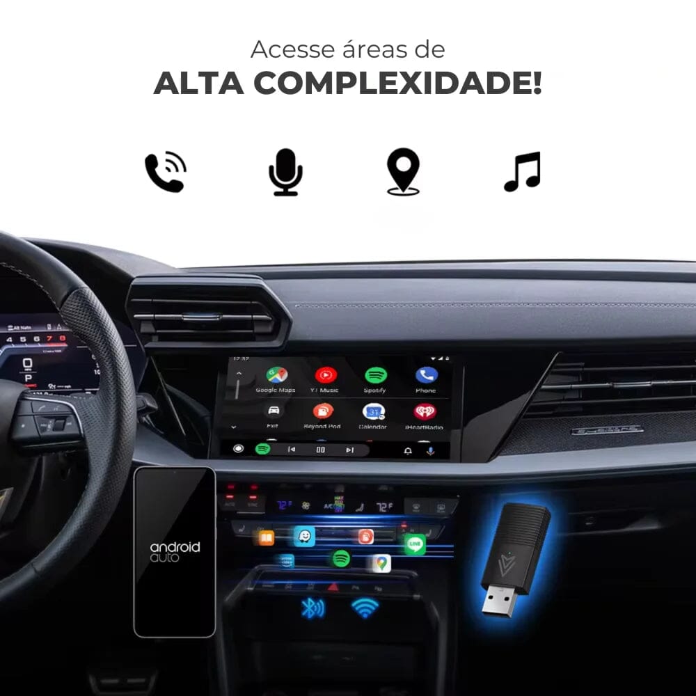 Adaptador Sem fio CarPlay/Android Auto para Multimídia - GuzerWirePlay™ 0284 Minha loja 