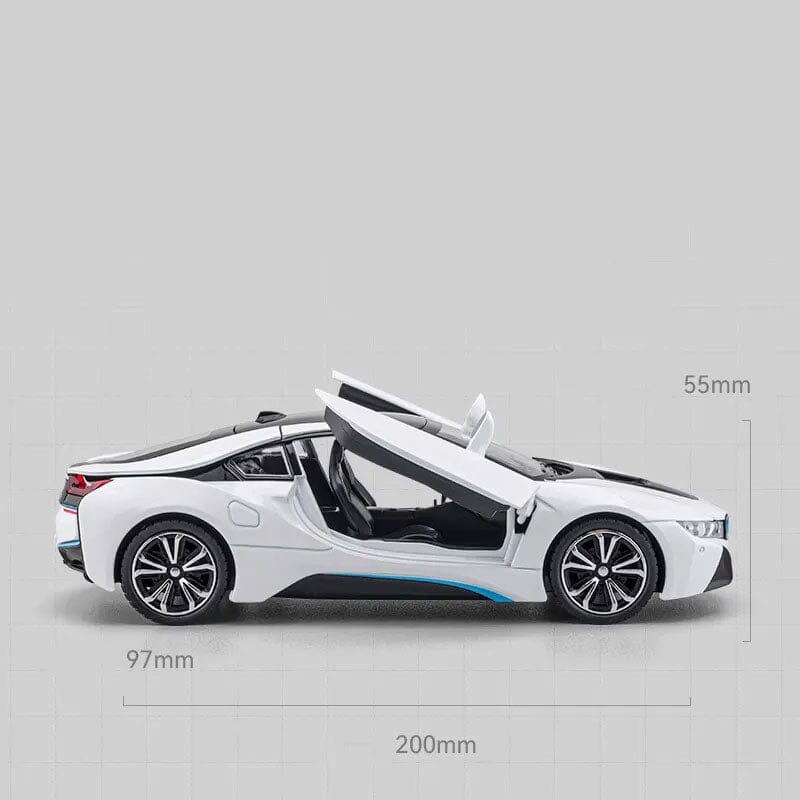 BMW I8 (Escala 1:22) Maxi-Miniatura de BMW I8 (Escala 1:24) Guzer Racing 