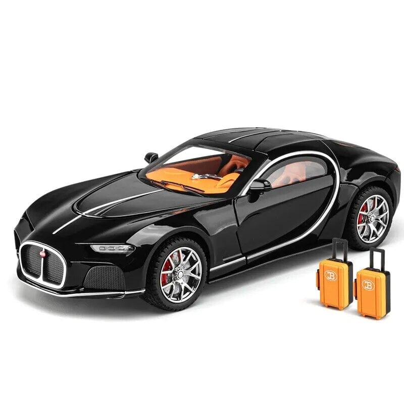 Bugatti Atlantic (Escala 1:24) Maxi-Miniatura de Bugatti Atlantic (Escala 1:24) Guzer Racing Black Piano 