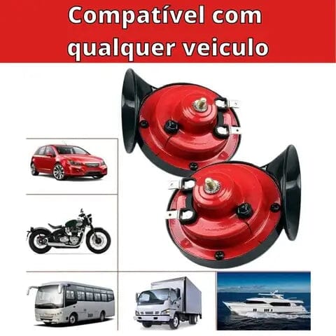 Buzina HornBlaster 300DB – Alta Potência para Carro, Moto, Van Minha loja 