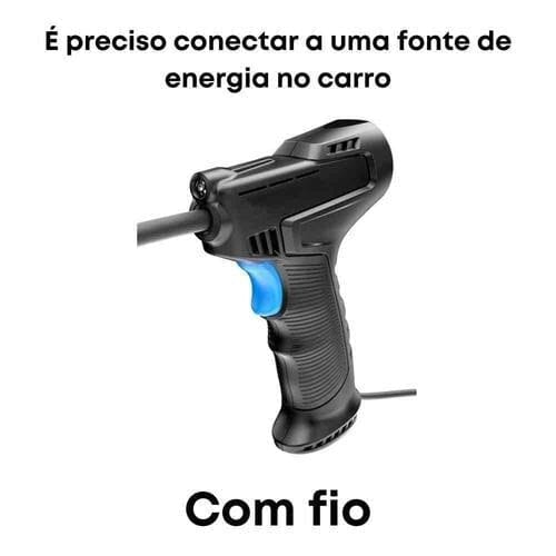 Calibrador de Pneus Digital + 3 Bicos Diferentes - AirPistol automotivo 15 Guzer Racing Com Fio 