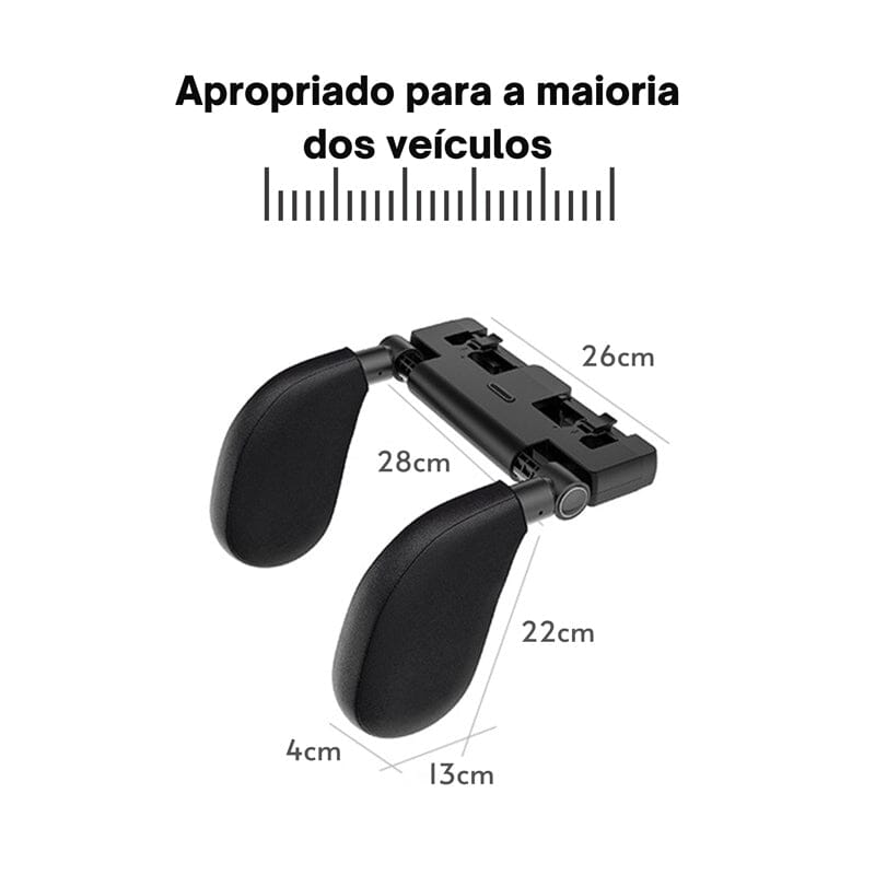CalmSleep - Encosto de Cabeça para Carro (Em Couro Ecológico) Apoio de Cabeça Infantil para Carro Guzer Racing 