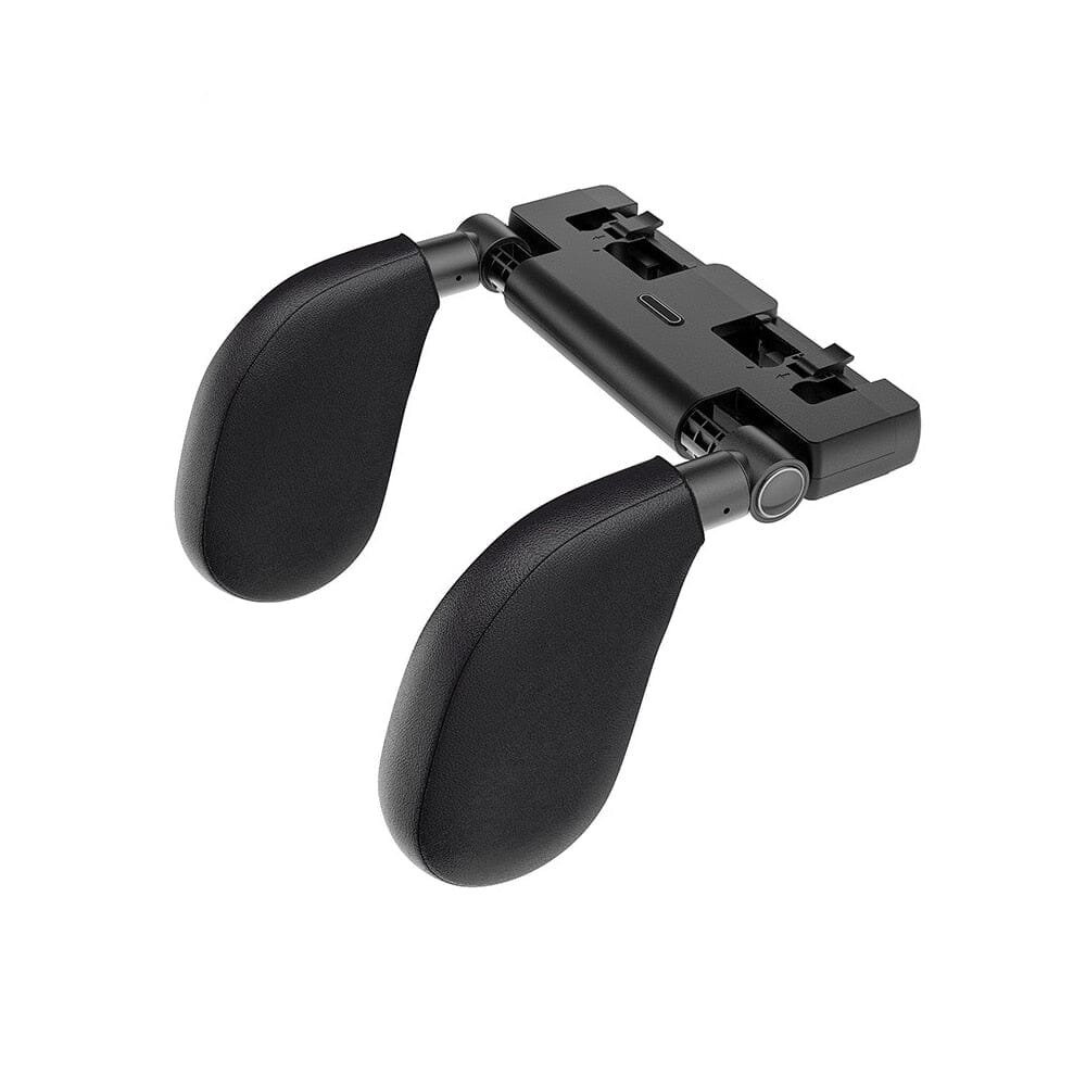 CalmSleep - Encosto de Cabeça para Carro (Em Couro Ecológico) Apoio de Cabeça Infantil para Carro Guzer Racing Preto 