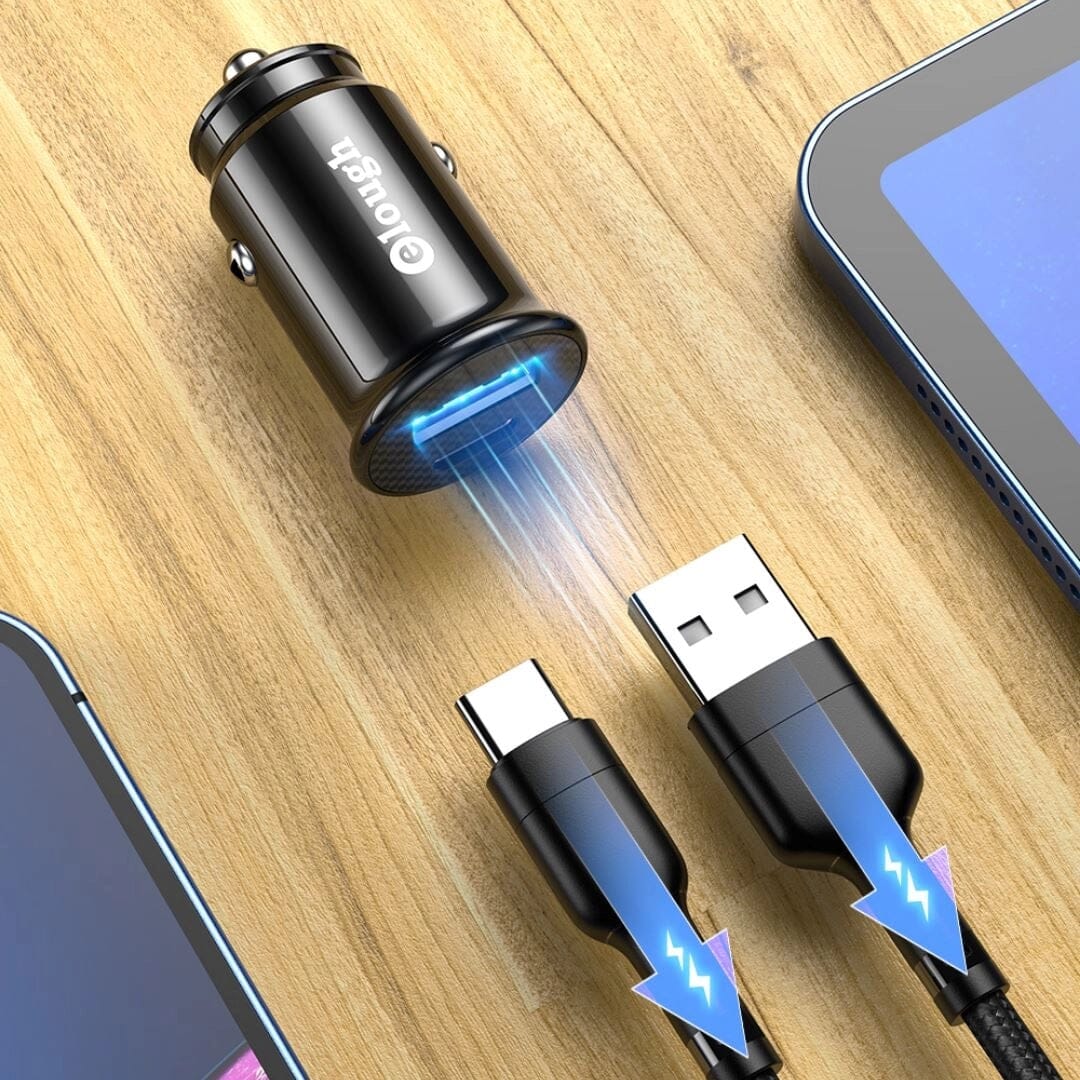 Carregador Veicular Ultra Rápido - Com 2 Portas USB Carregador Veicular Ultra Rápido - Com 2 Portas USB Guzer Racing 
