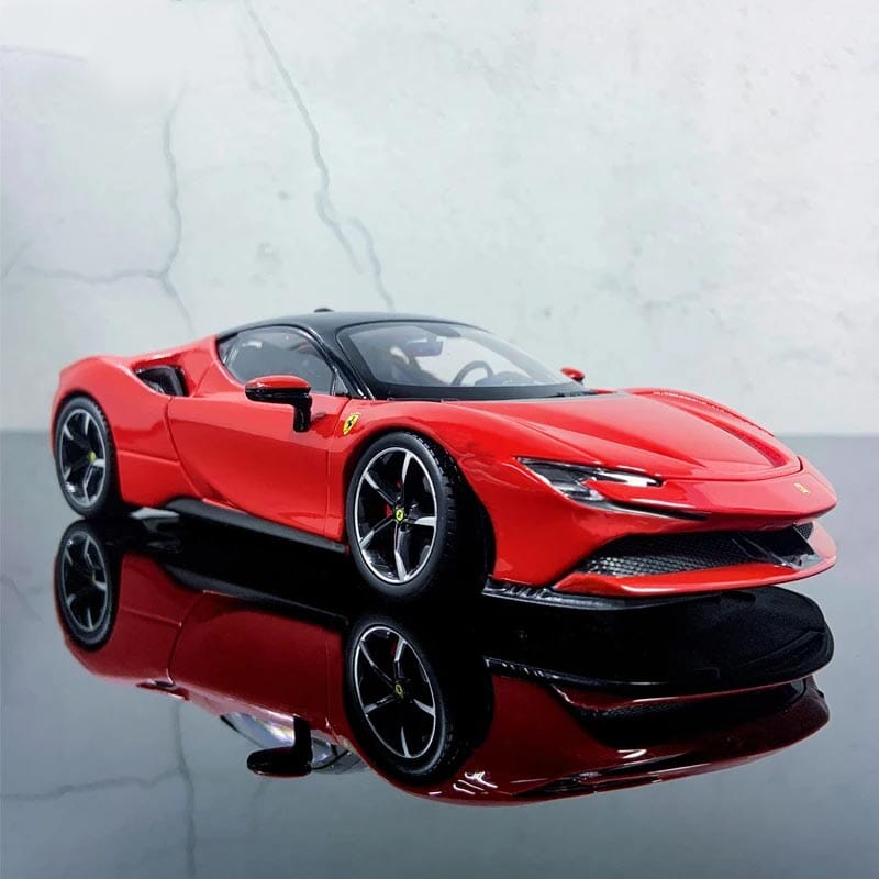 Ferrari SF90 Stradale (Escala 1:24) Ferrari SF90 Stradale (Escala 1:24) Guzer Racing Vermelha 