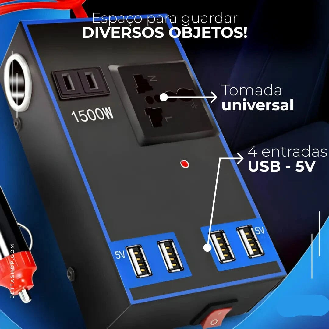 Inversor de Potência para Acendedor de Cigarro Automotivo Multiuso - GuzerInverter™ 0261 Minha loja 