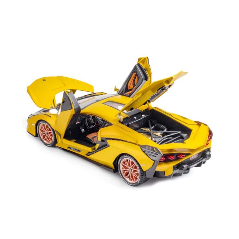 Lamborghini Sián (Escala 1:18) Super-Miniatura de Lamborghini SIAN (Escala 1:18) Guzer Racing Dourado 