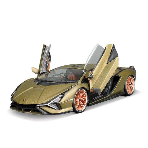 Lamborghini Sián (Escala 1:18) Super-Miniatura de Lamborghini SIAN (Escala 1:18) Guzer Racing Verde Musgo 