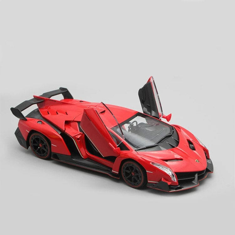 Lamborghini Veneno em Escala 1:24 Lamborghini Veneno em Escala 1:24 Guzer Racing Vermelho 