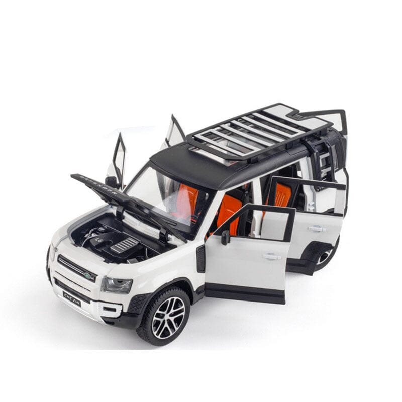 Land Rover Defender Maxi-Miniatura de Land Rover Defender Guzer Racing Branco 