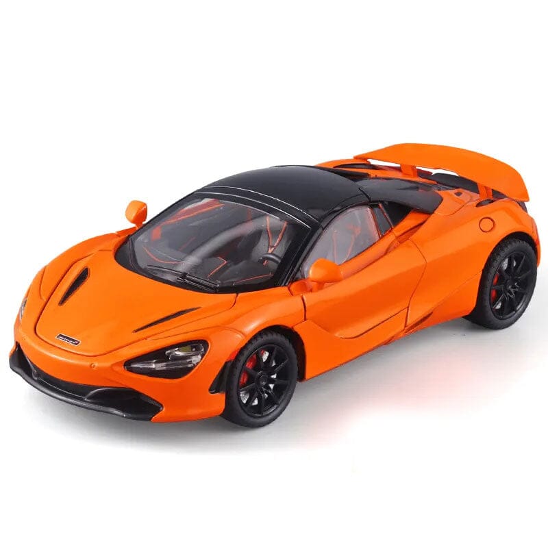 McLaren 720S (Escala 1:24) Maxi-Miniatura de McLaren 720S (Escala 1:24) Guzer Racing Laranja 