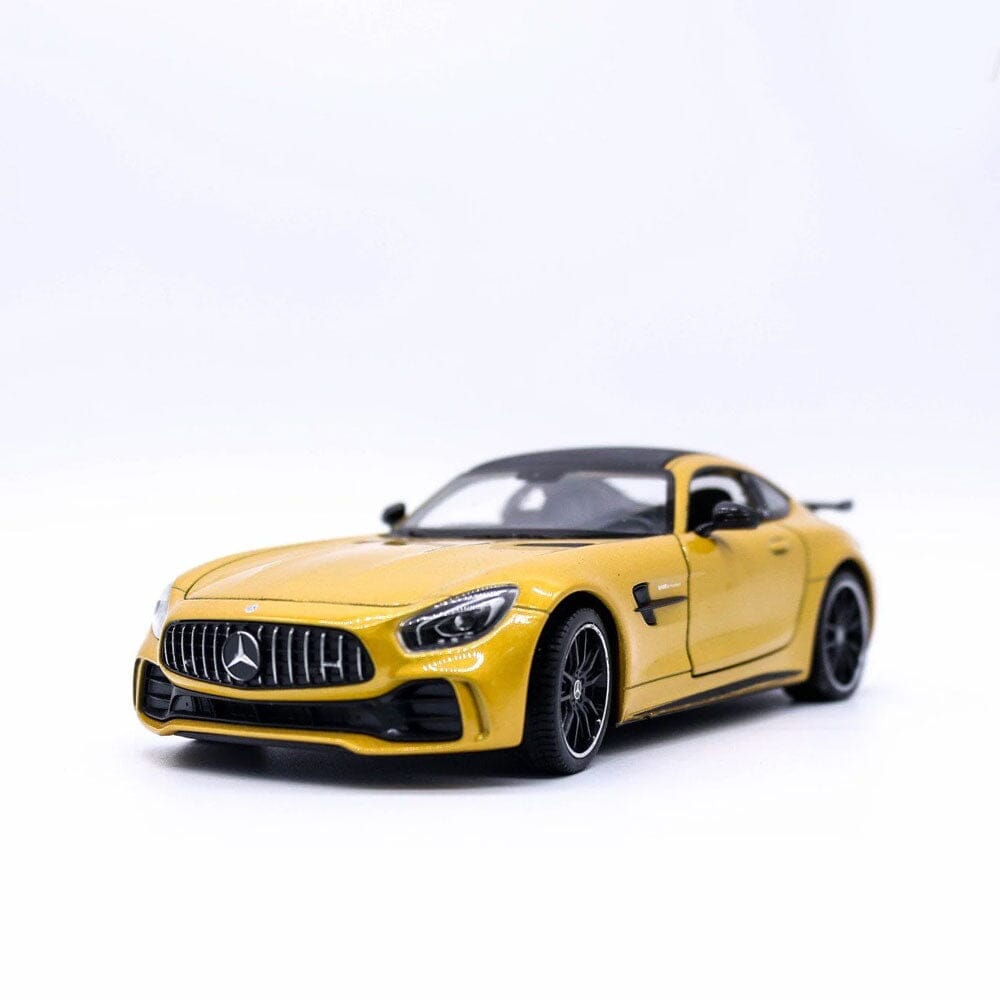 Mercedes AMG GT R Mercedes AMG GT R em Escala 1:24 Guzer Racing Amarelo Golden 