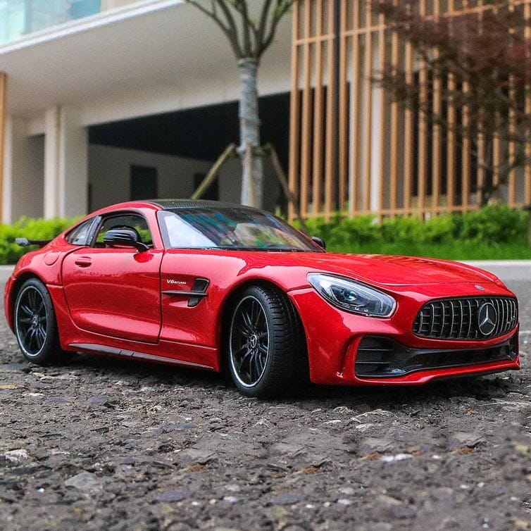 Mercedes AMG GT R Mercedes AMG GT R em Escala 1:24 Guzer Racing Vermelho 