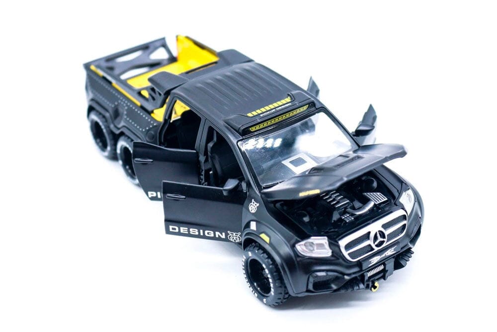 Mercedes X-Class Custom 6x6 em Escala 1:28 Mercedes X-Class Custom 6x6 em Escala 1:24 Guzer Racing 