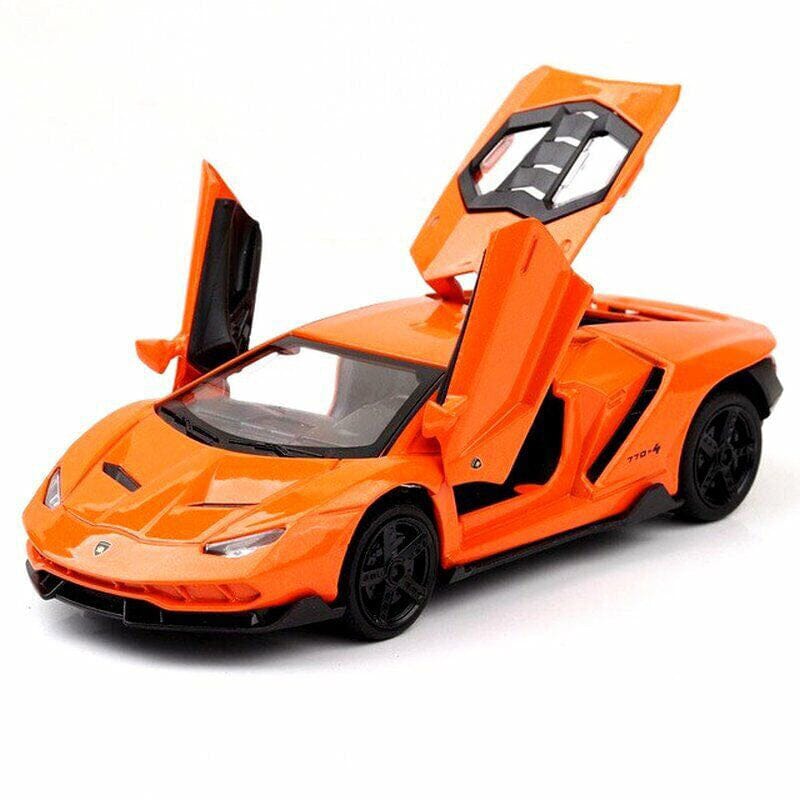 Miniatura de Lamborghini LP770-4 em Metal (Escala 1:32) Miniatura de Lamborghini LP770-4 em Metal (Escala 1:32) Guzer Racing Laranja 