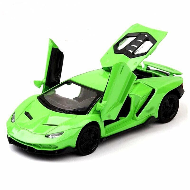 Miniatura de Lamborghini LP770-4 em Metal (Escala 1:32) Miniatura de Lamborghini LP770-4 em Metal (Escala 1:32) Guzer Racing Verde 