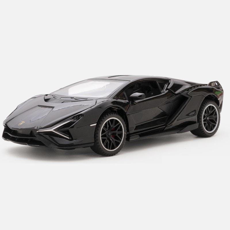 Miniatura de Lamborghini Sián em Metal (Escala 1:32) Miniatura de Lamborghini Sián em Metal (Escala 1:32) Guzer Racing Preto 