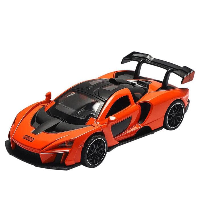 Miniatura de McLaren Senna em Metal Miniatura de McLaren Senna em Metal (Escala 1:32) Guzer Racing Laranja 