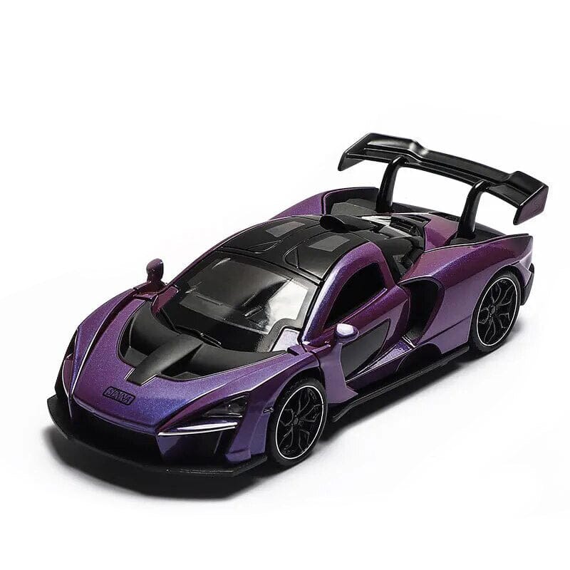 Miniatura de McLaren Senna em Metal Miniatura de McLaren Senna em Metal (Escala 1:32) Guzer Racing Roxo 