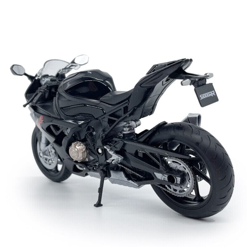 Miniatura de Moto BMW S1000RR Miniatura de Moto BMW S1000RR (Escala 1:12) Guzer Racing Preta - Marca: Welly 