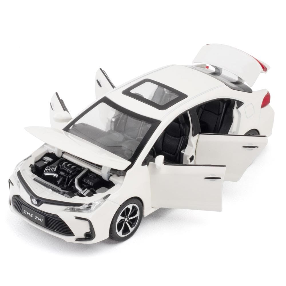 Miniatura de Toyota Corolla Miniatura de Toyota Corolla Guzer Racing Branco 