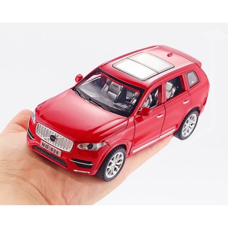Miniatura de Volvo XC90 em Metal com Som, Luz e Fricção Miniatura de Volvo XC90 em Metal Guzer Racing 