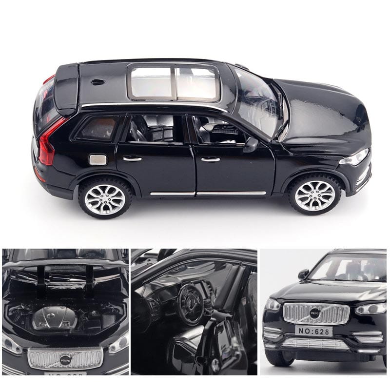 Miniatura de Volvo XC90 em Metal com Som, Luz e Fricção Miniatura de Volvo XC90 em Metal Guzer Racing 