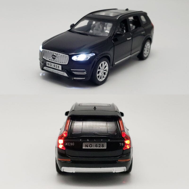 Miniatura de Volvo XC90 em Metal com Som, Luz e Fricção Miniatura de Volvo XC90 em Metal Guzer Racing 