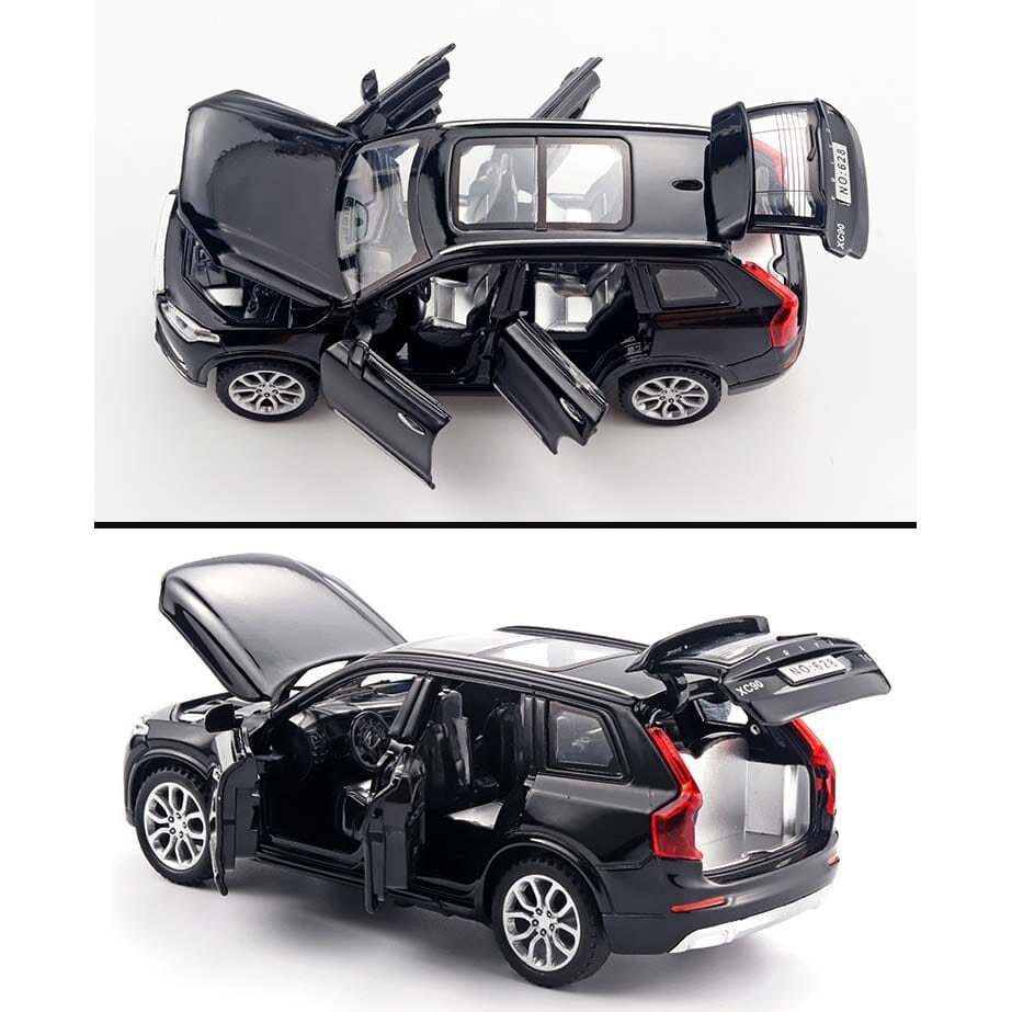 Miniatura de Volvo XC90 em Metal com Som, Luz e Fricção Miniatura de Volvo XC90 em Metal Guzer Racing 