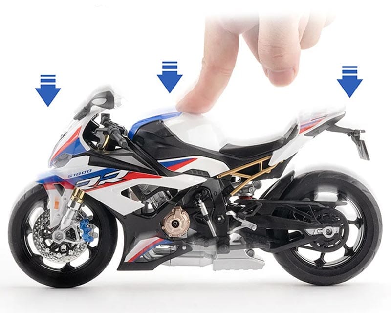 Miniatura Gigante de Moto BMW S1000RR em Metal Miniatura Gigante de Moto BMW S1000RR em Metal Guzer Racing 