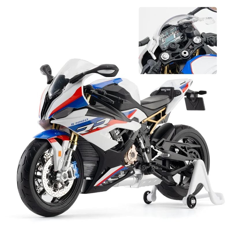 Miniatura Gigante de Moto BMW S1000RR em Metal Miniatura Gigante de Moto BMW S1000RR em Metal Guzer Racing 