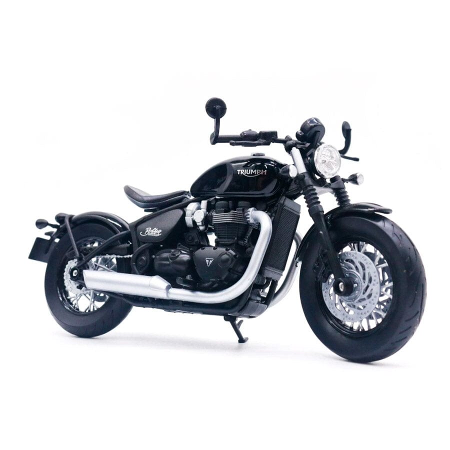 Moto Triumph Bonneville Bobber Moto Triumph Bonneville Bobber em escala 1:12 Guzer Racing Preto 