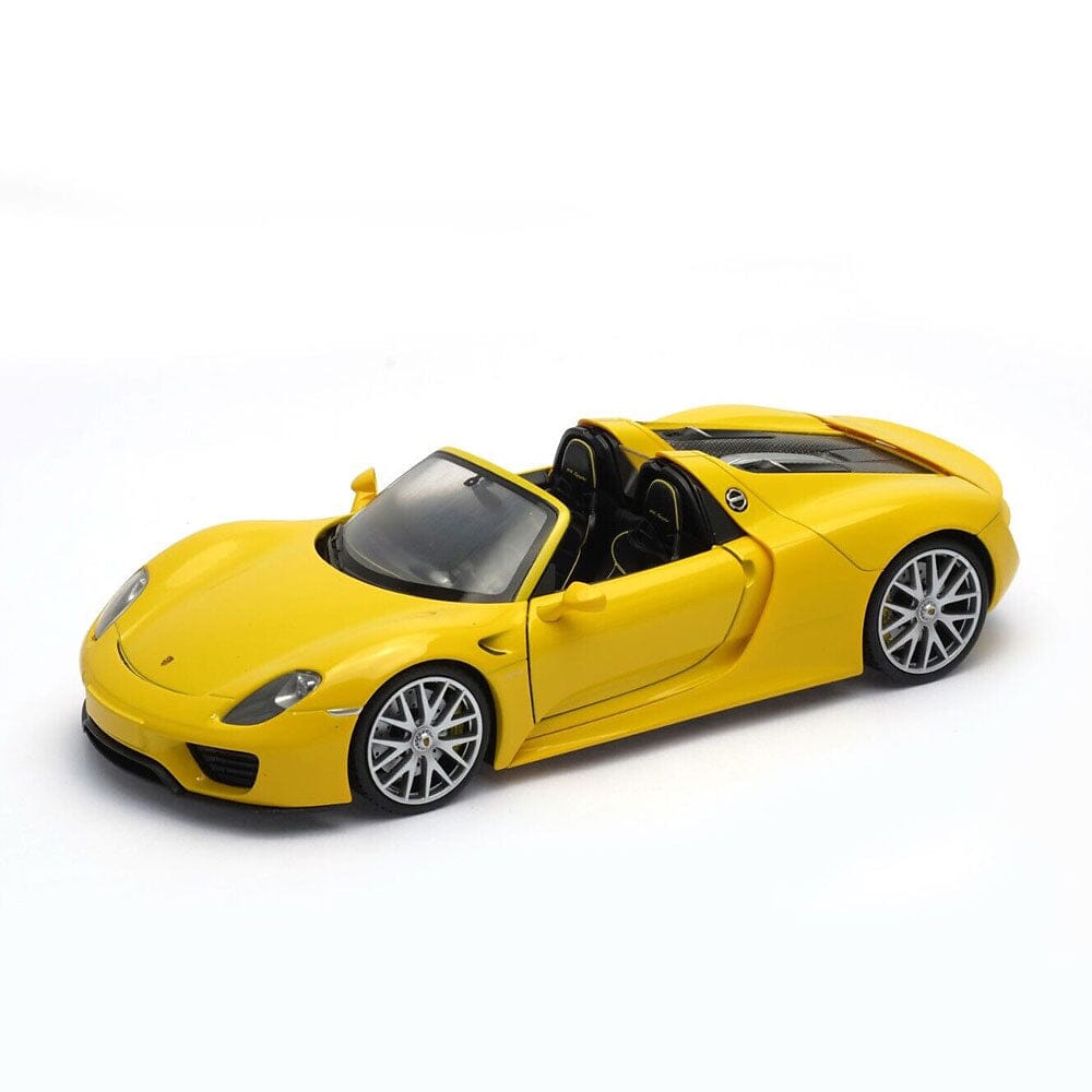 Porsche 918 Spyder (Escala 1:24) Porsche 918 Spyder (Escala 1:24) Guzer Racing Amarelo sem Capota 