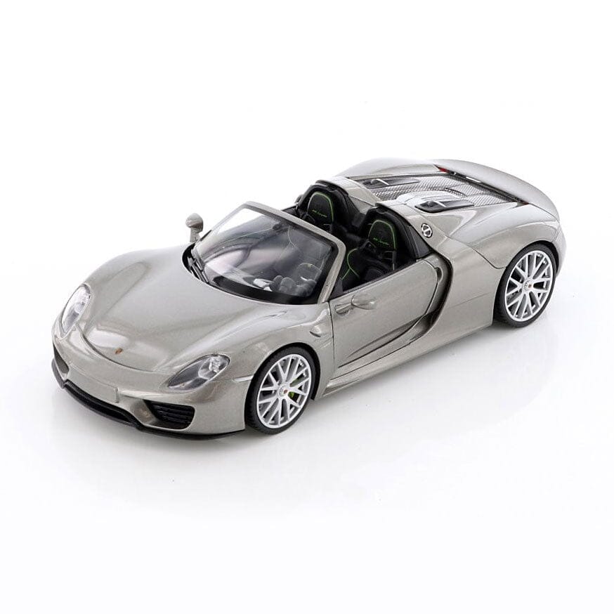 Porsche 918 Spyder (Escala 1:24) Porsche 918 Spyder (Escala 1:24) Guzer Racing Prata sem Capota 