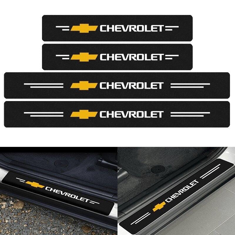 Protetor Soleira Porta de Carro [4 Peças] - CarbonFiber® Minha loja Chevrolet 