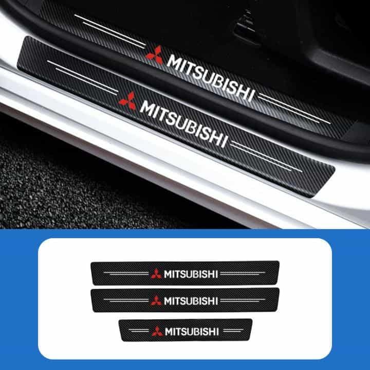 Protetor Soleira Porta de Carro [4 Peças] - CarbonFiber® Minha loja Mitsubishi 