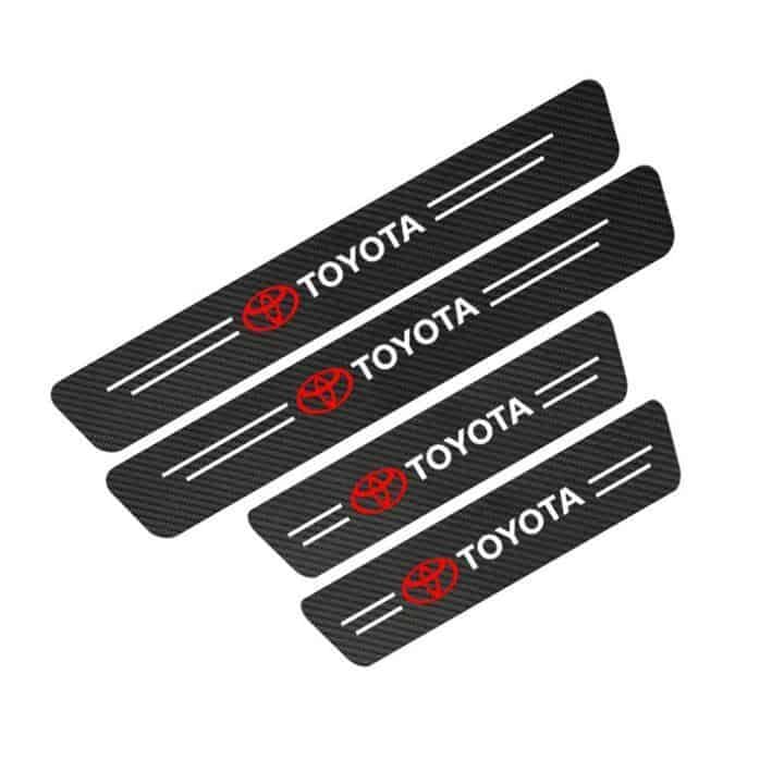 Protetor Soleira Porta de Carro [4 Peças] - CarbonFiber® Minha loja Toyota 